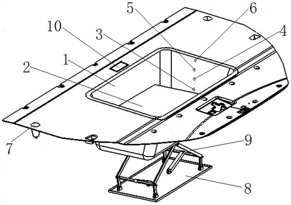 Automatic lifting type off-road vehicle front cabin luggage bracket system and control method