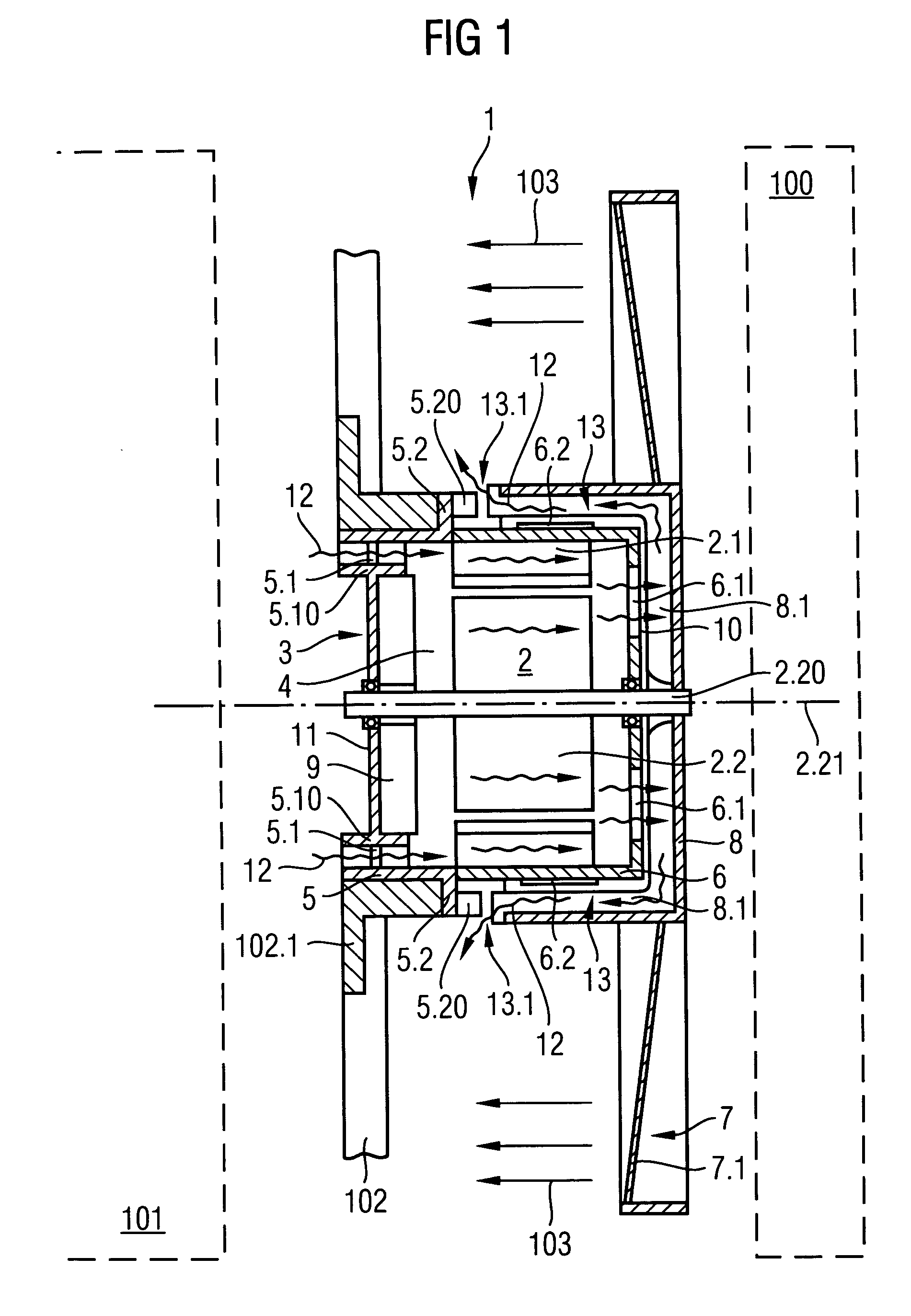 Cooling fan with electric motor