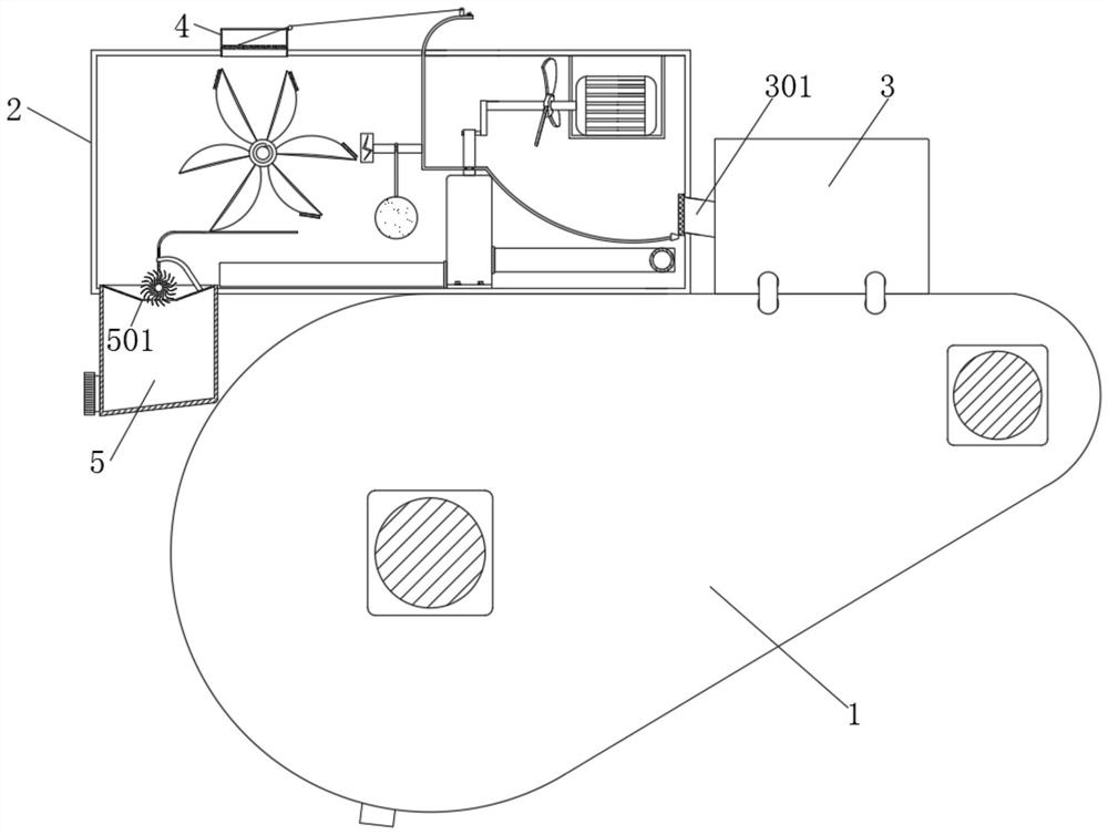 Automatic constant-temperature mechanism for differential box body of electric tricycle