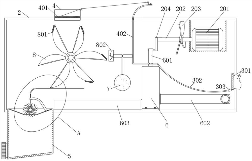 Automatic constant-temperature mechanism for differential box body of electric tricycle