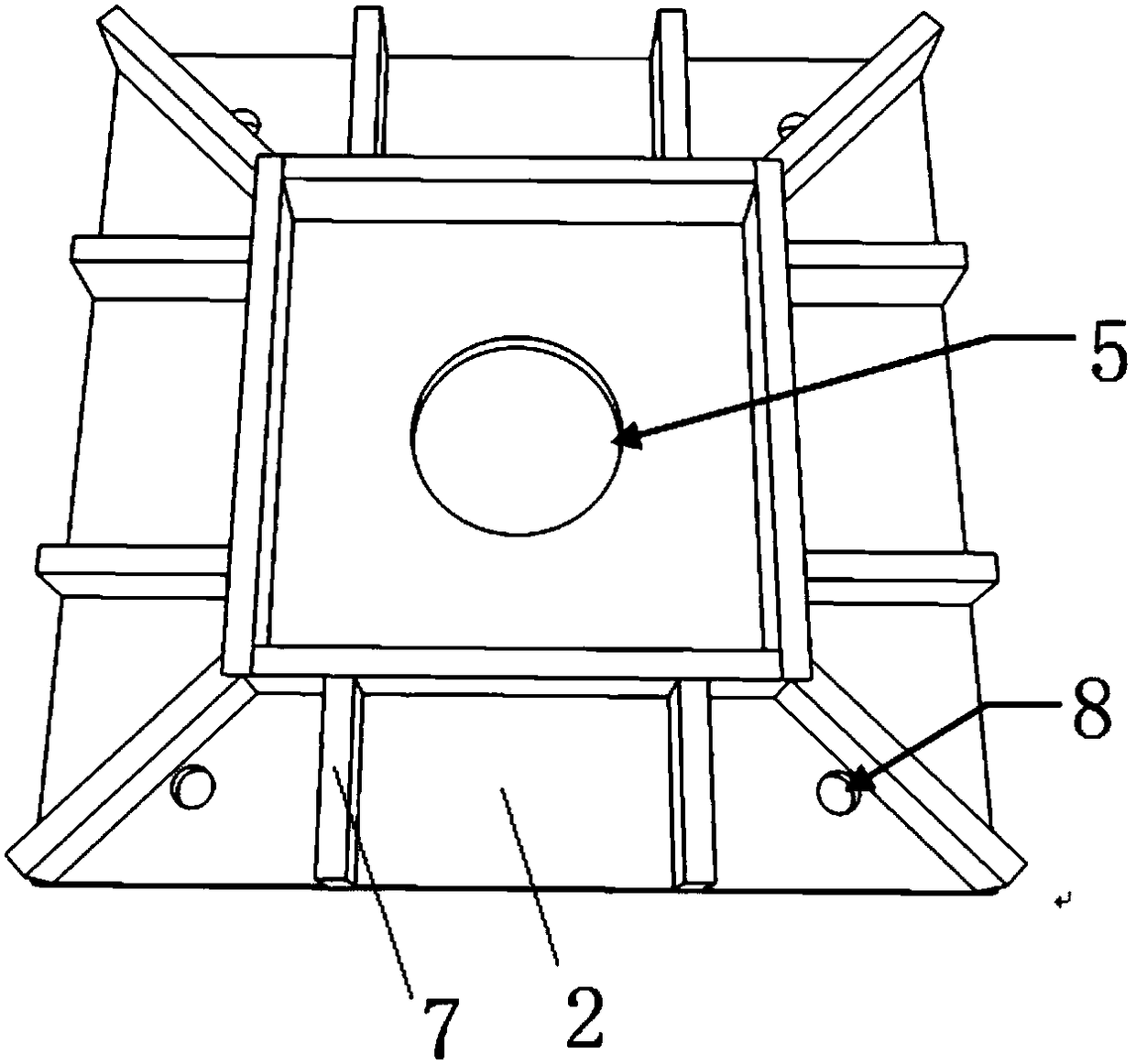 Counter-force support for anchor rod drawing test and use method thereof