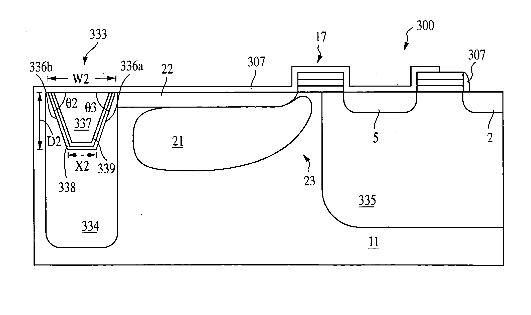 Isolation trench geometry for image sensors