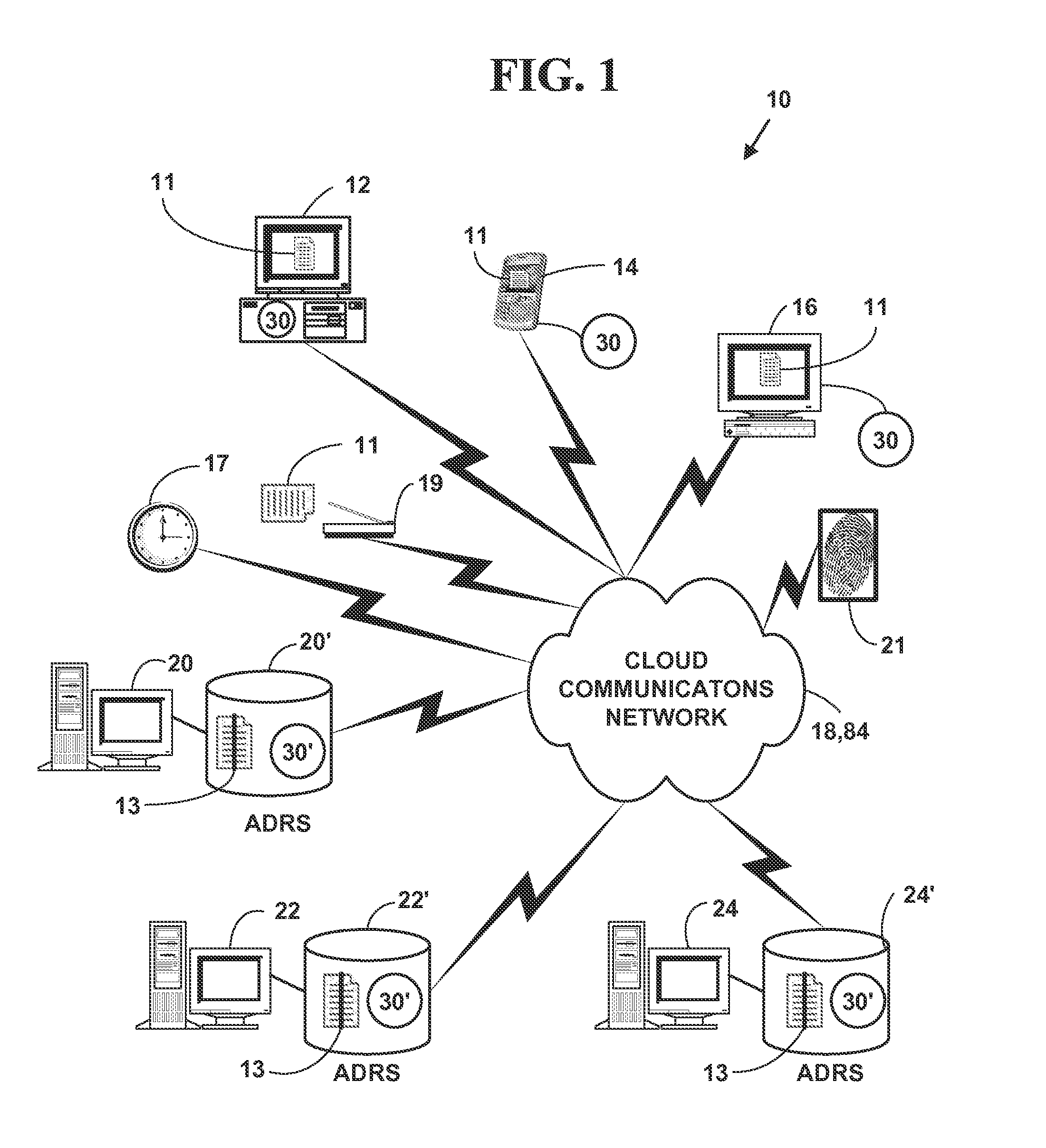 Method and system for automated document registration with cloud computing