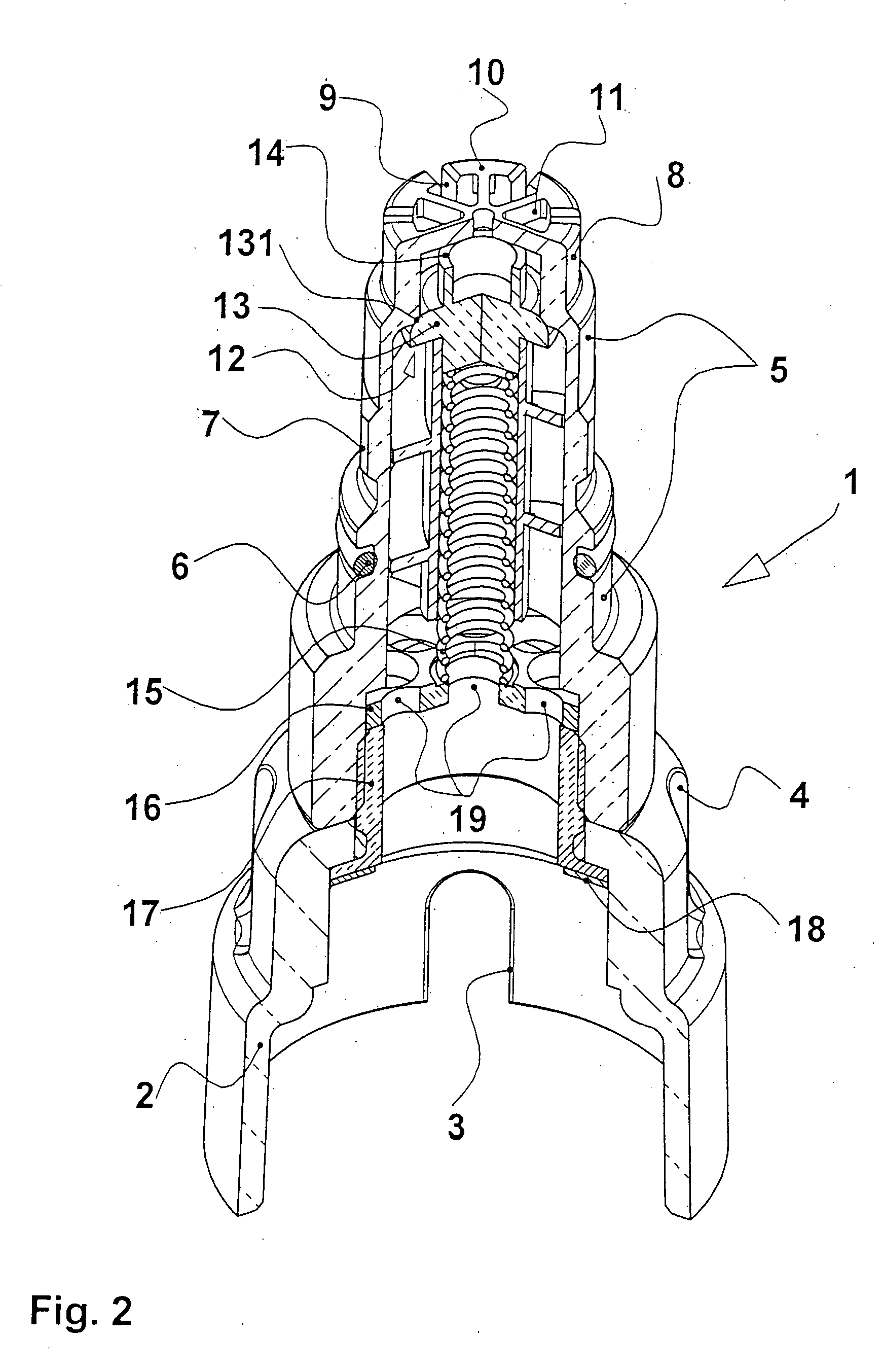 Filling system for an anesthetic evaporator