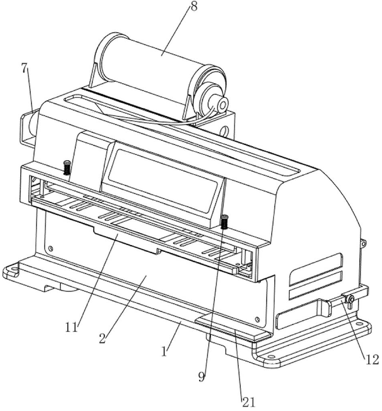 Single-table-board ink jet equipment capable of preventing large panel veneer from warping