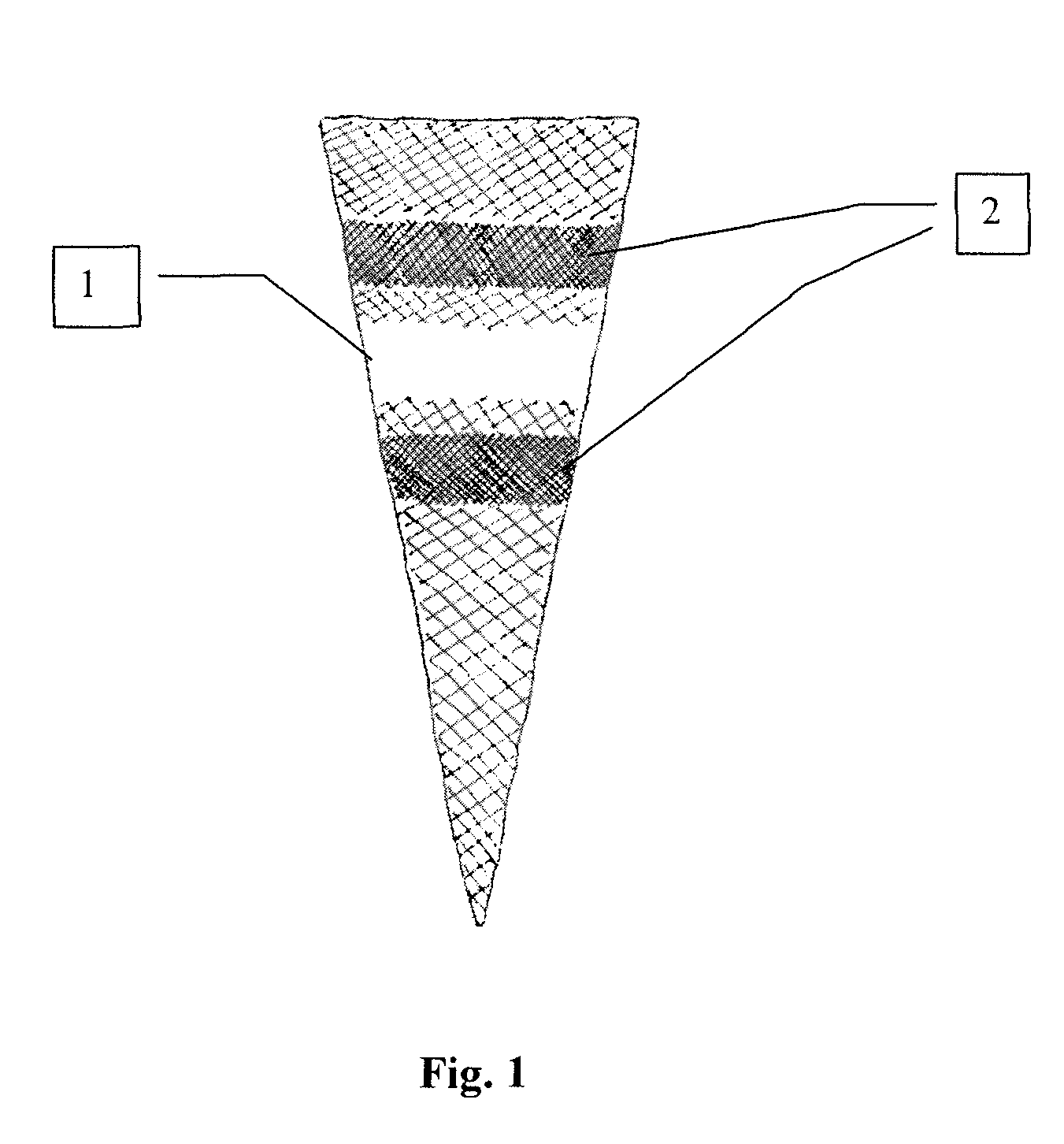 Multi-colored cake cones