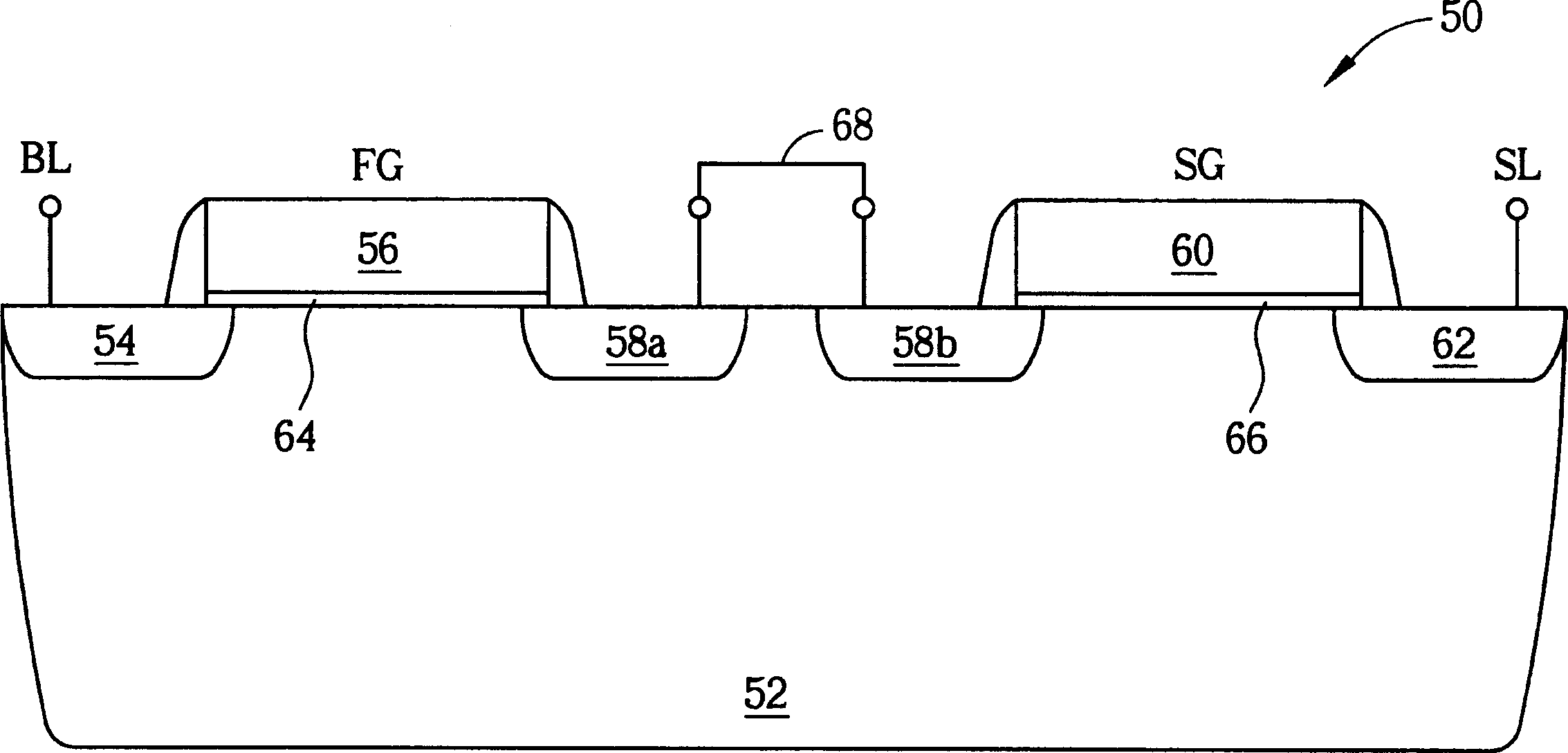 Electric erasing programmable logic element