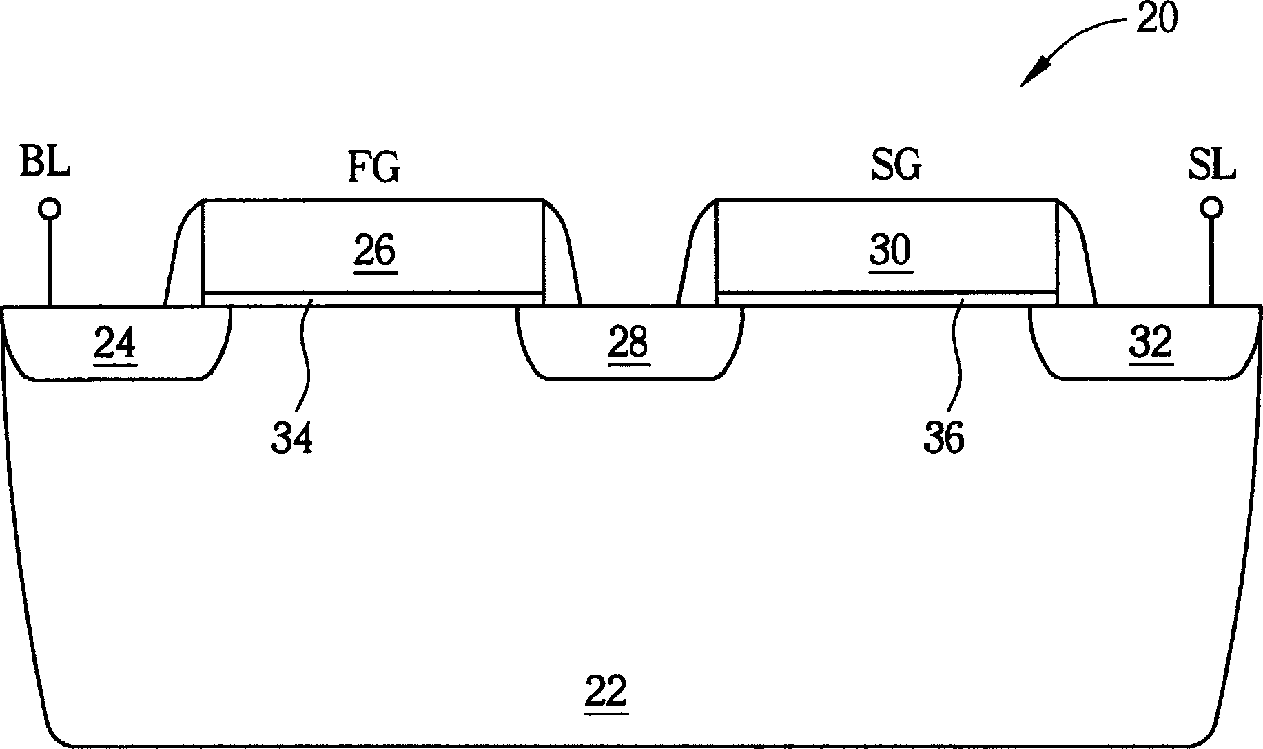 Electric erasing programmable logic element