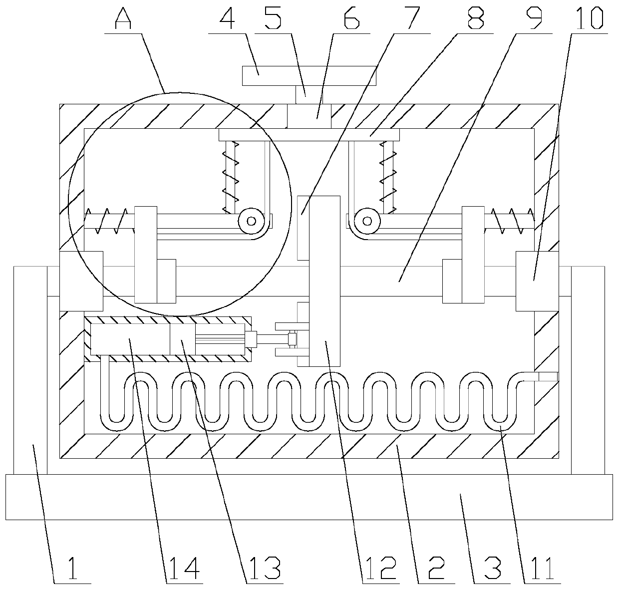 Reliably working electrocardiograph monitoring instrument with angle adjusting function