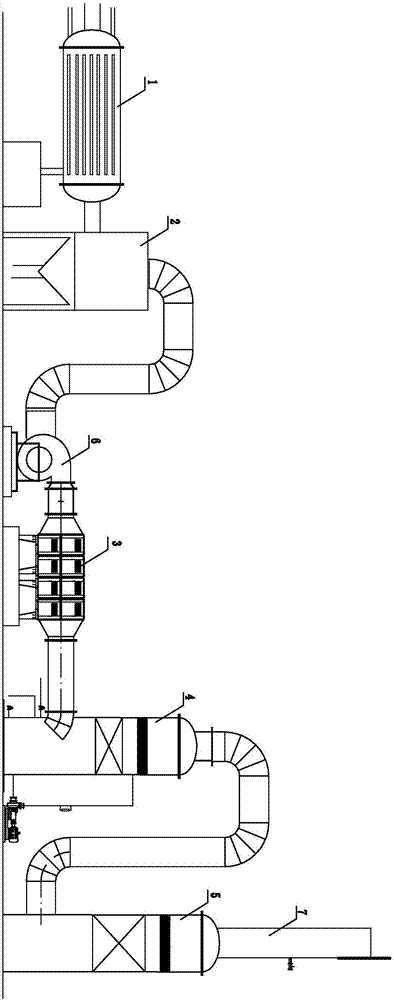 Device and method for treating waste gas of quenched and tempered viscosity-adjusting steam jet pump