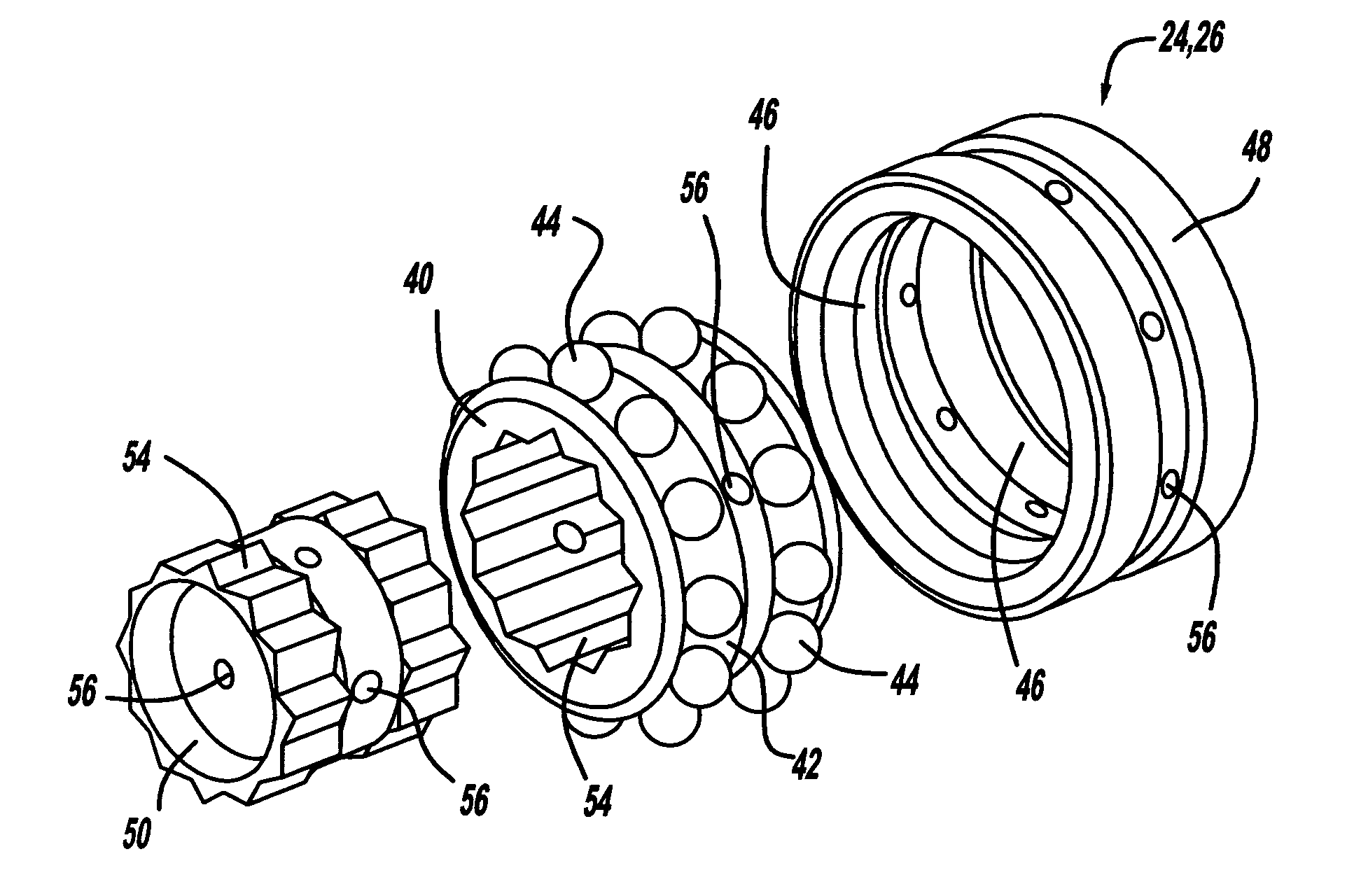 Combination hydrodynamic and rolling bearing system