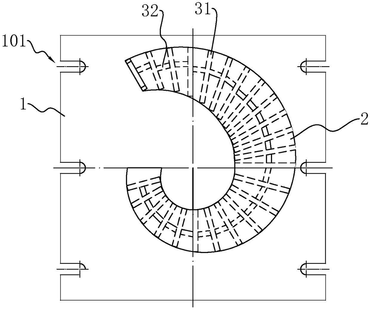 Mixing blade pressing tool and pressing process