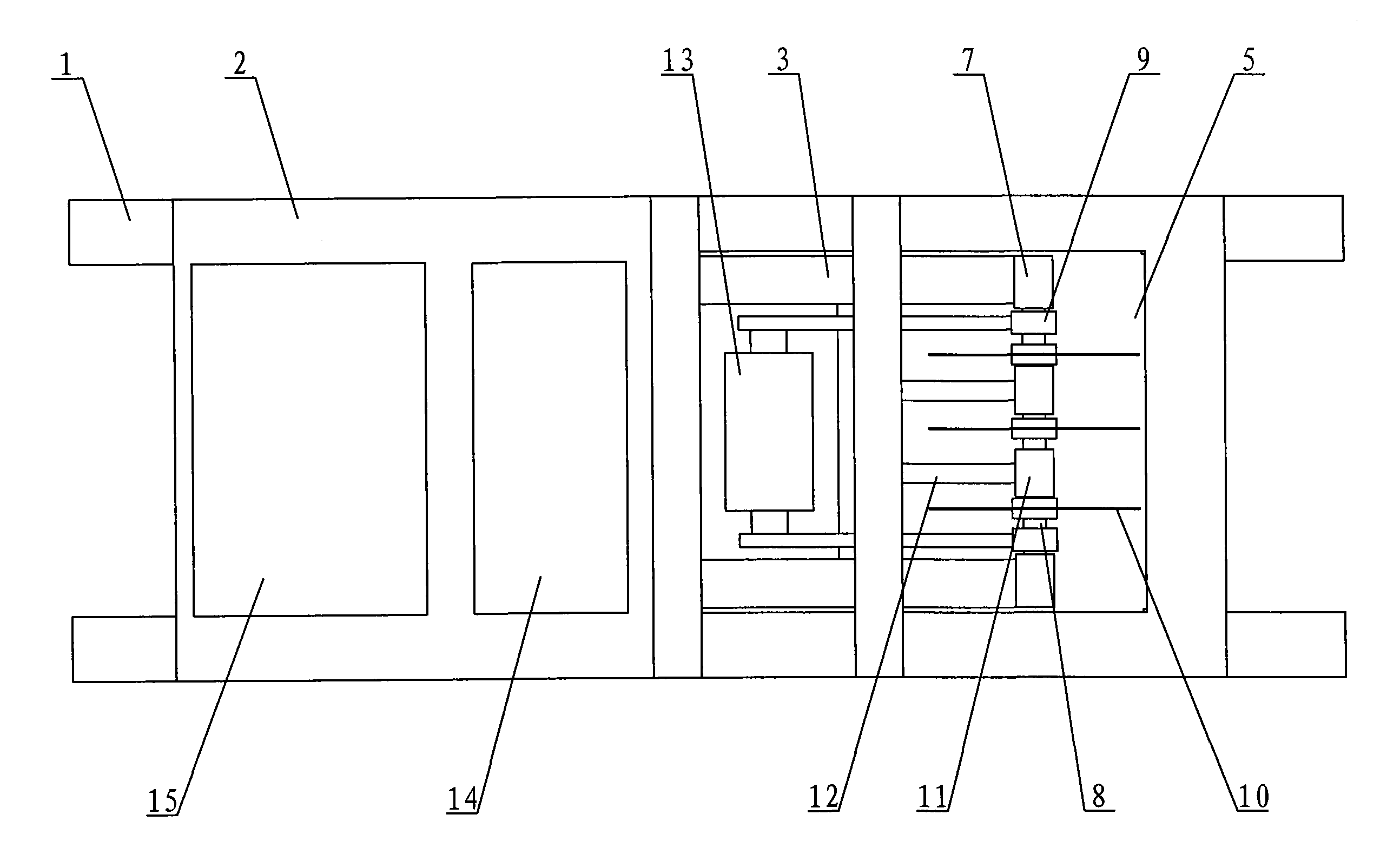 Multi-blade saw mine quarrying machine