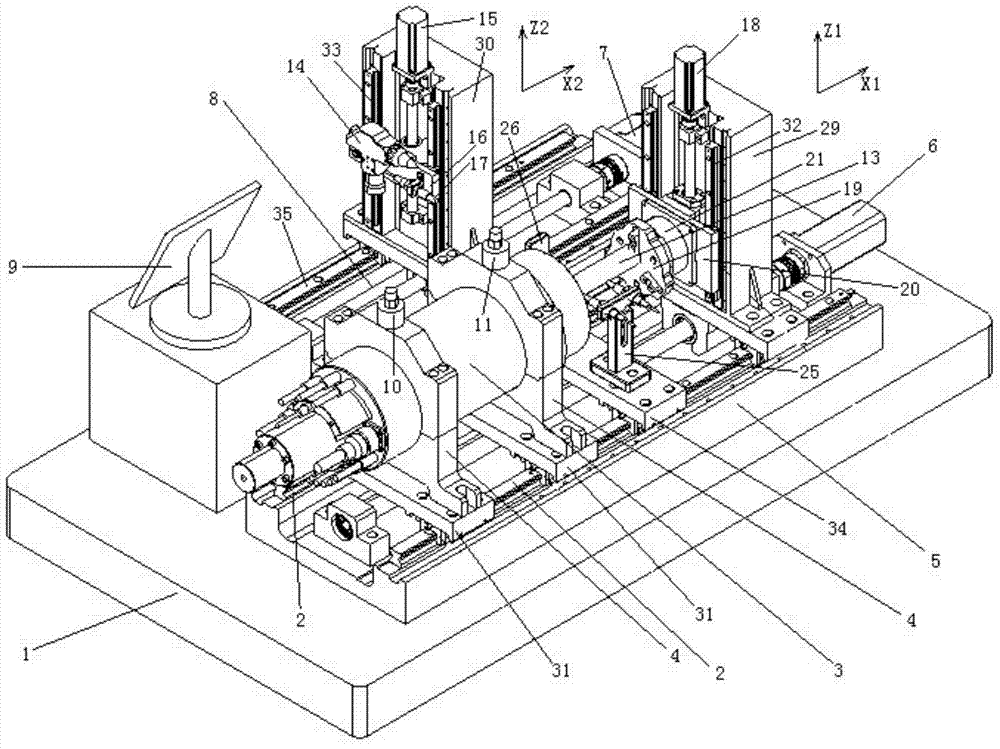 High-speed main shaft complete machine intelligent dynamic balance device