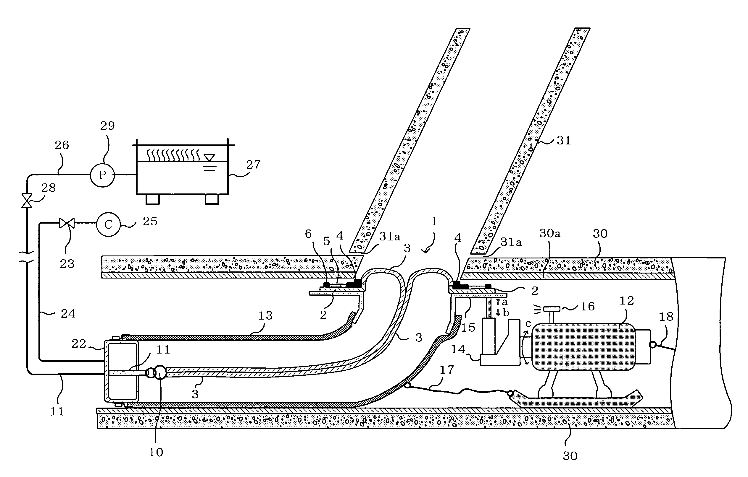 Lateral pipe lining material and lateral pipe lining method