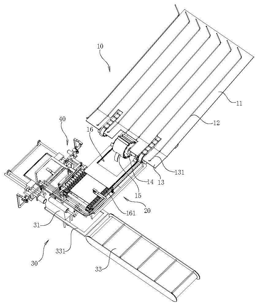 Pin guiding, conveying and crimping device