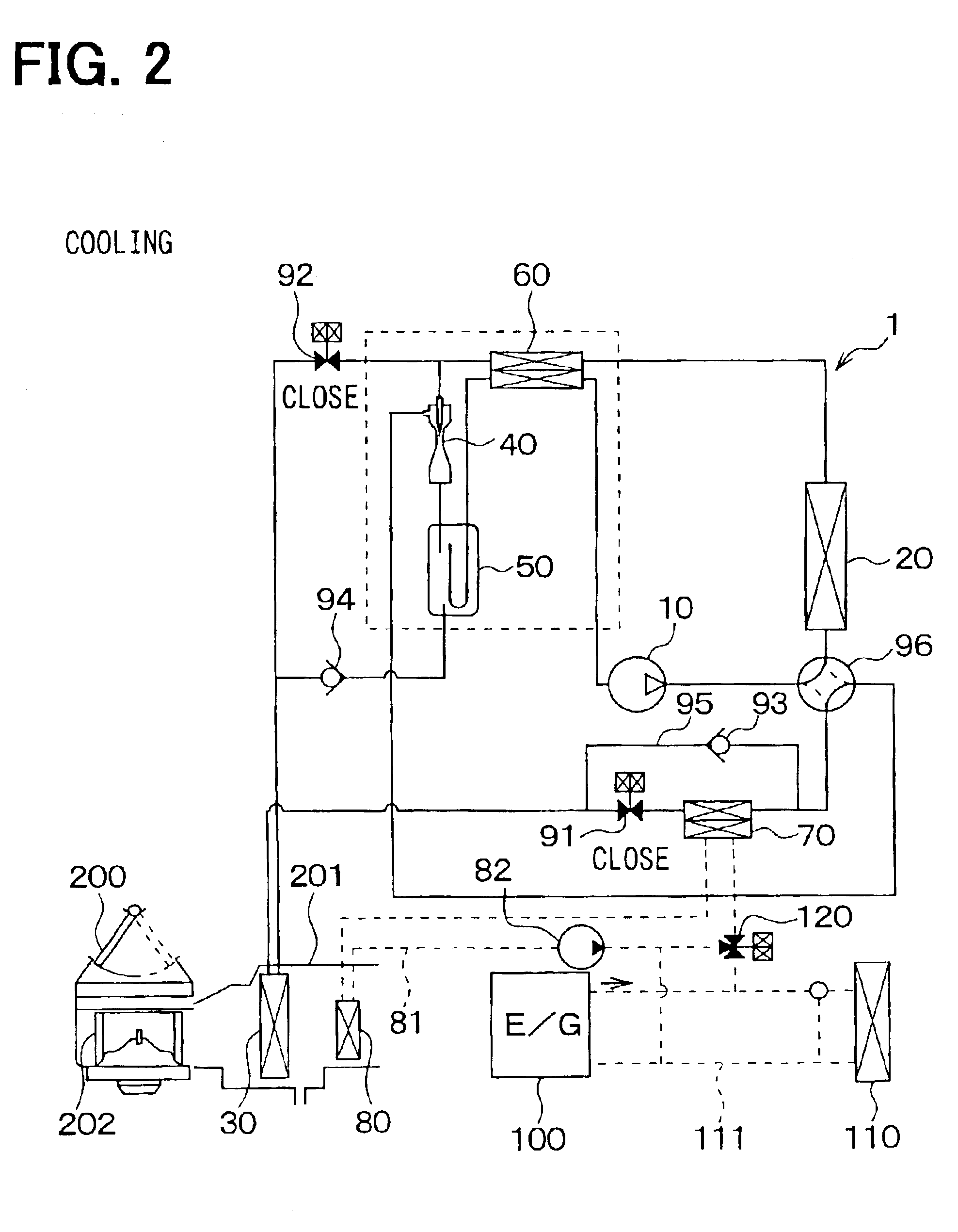 Vehicle air conditioner with vapor-compression refrigerant cycle