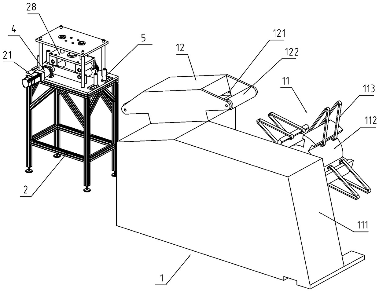 A guide plate servo fixed-length feeding device