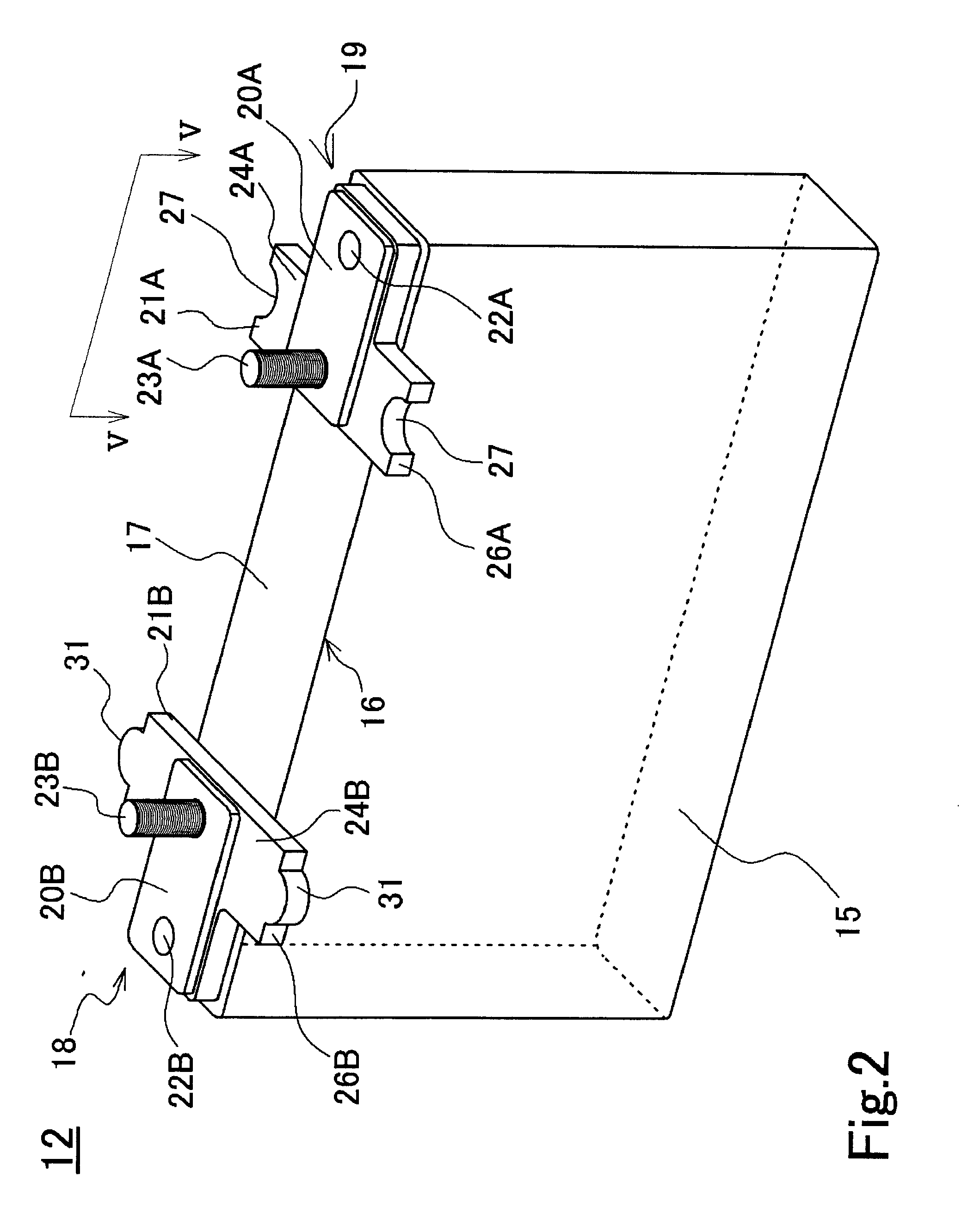 Prismatic secondary battery and battery module thereof