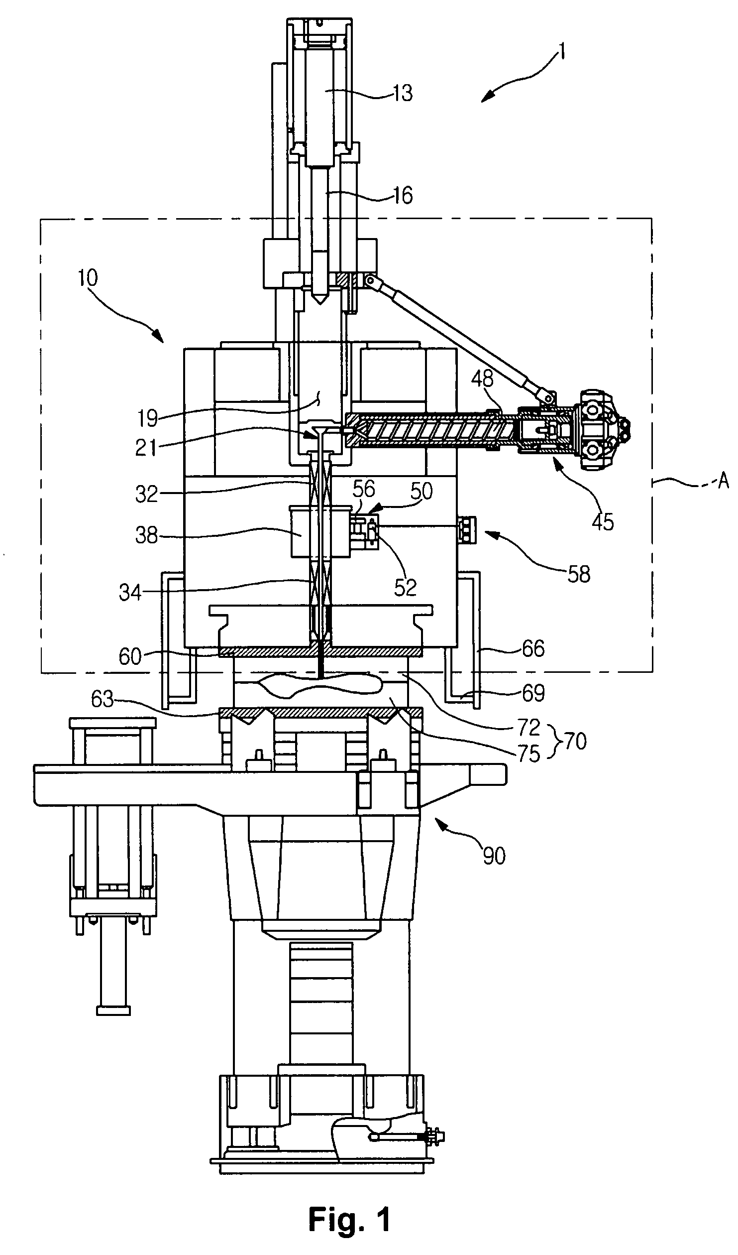 Injection apparatus having a microwave generation part