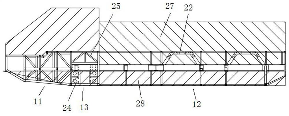 Special vehicle body with double bearing structures