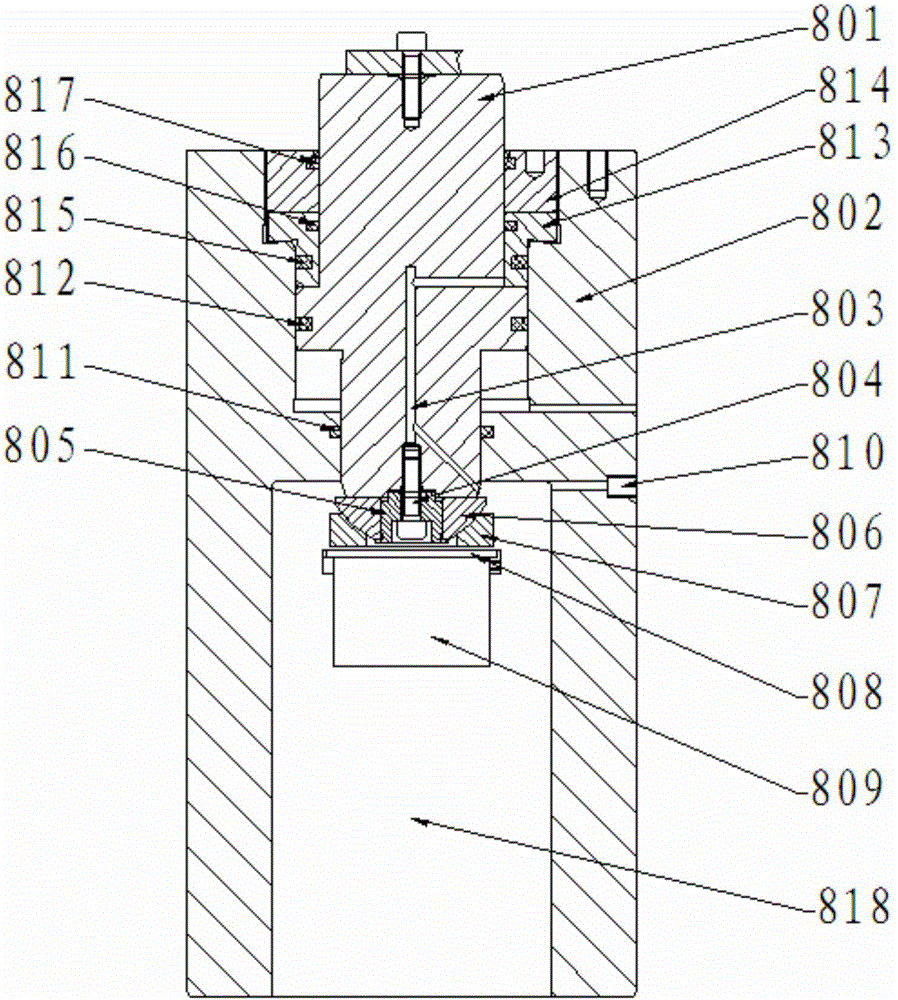 Pseudo-triaxial test device based on dynamic fatigue testing machine