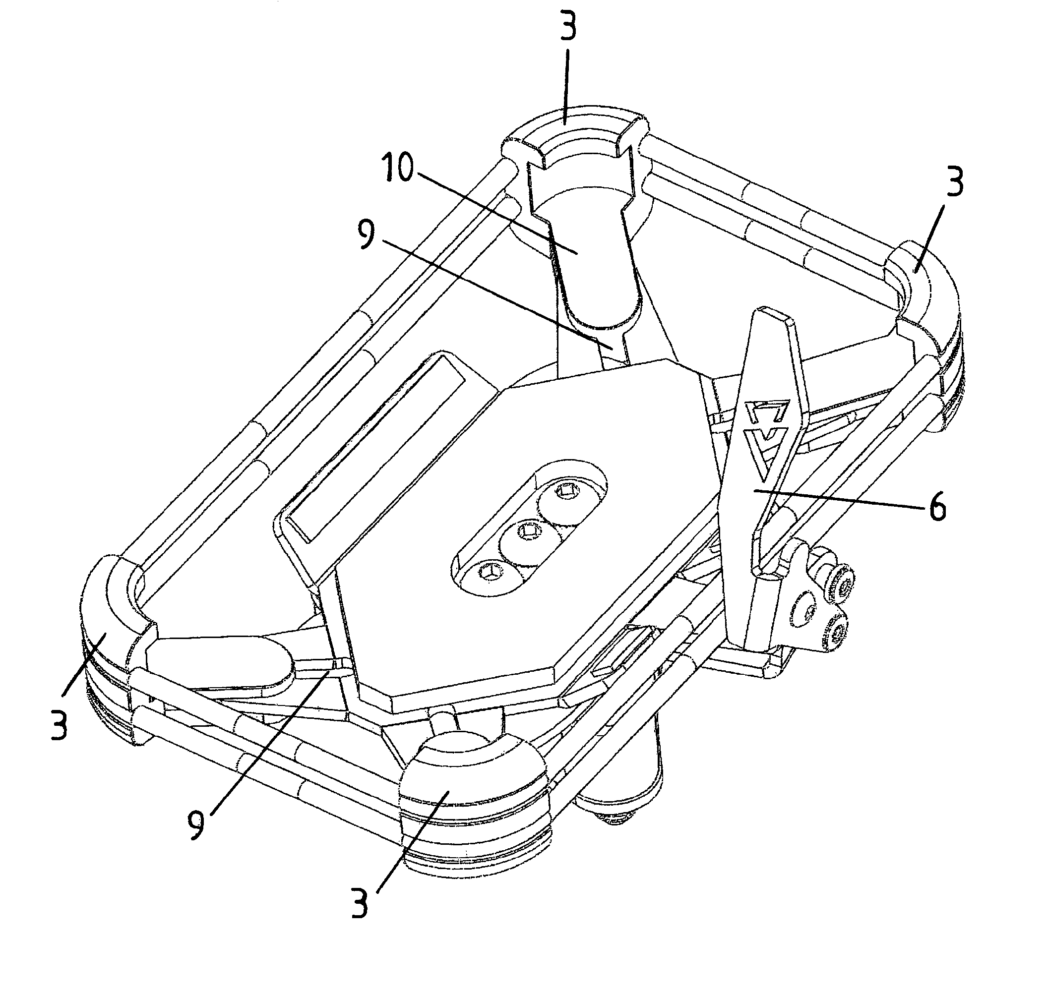 Retaining system for fastening an electronic auxiliary device