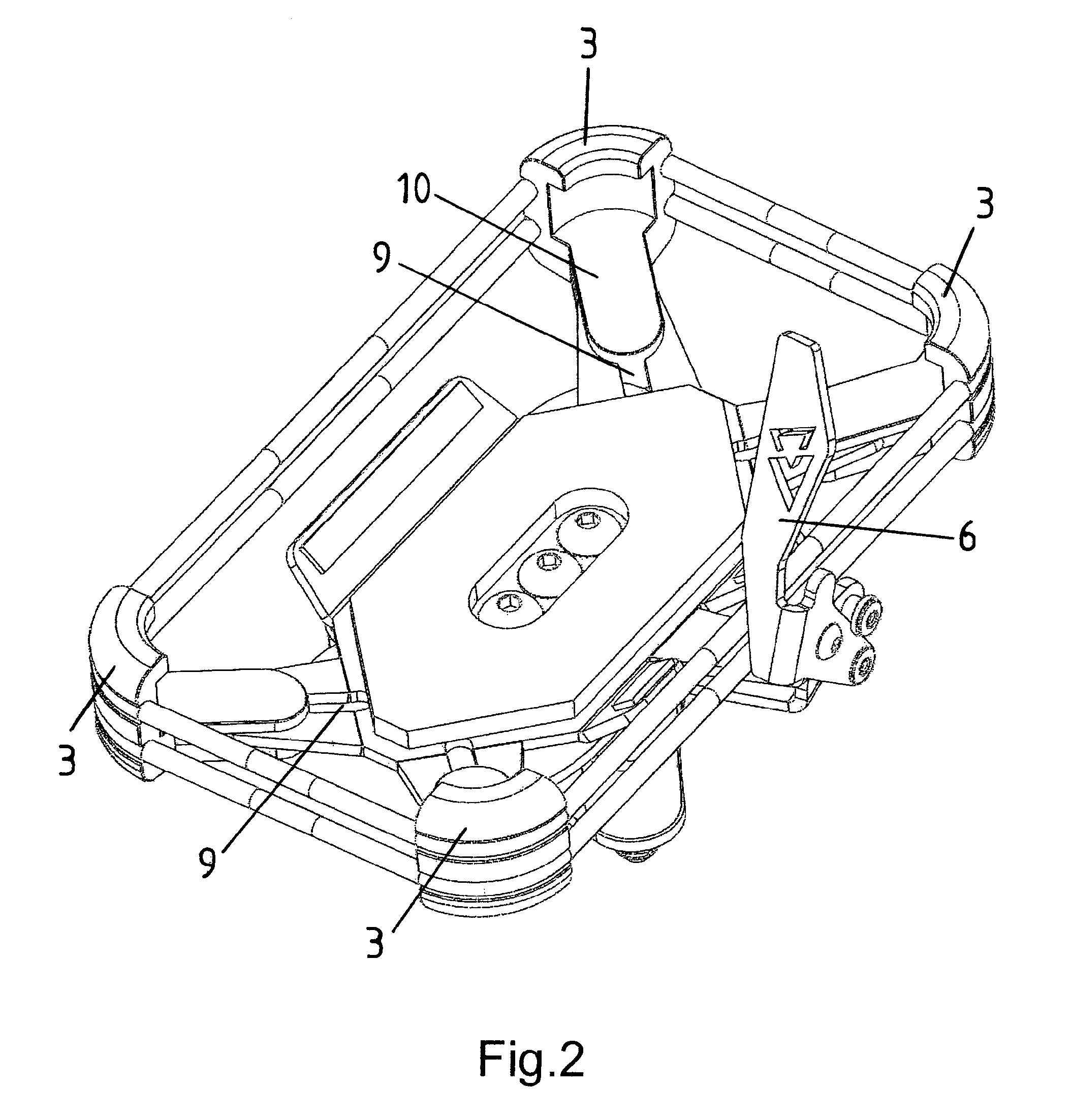 Retaining system for fastening an electronic auxiliary device