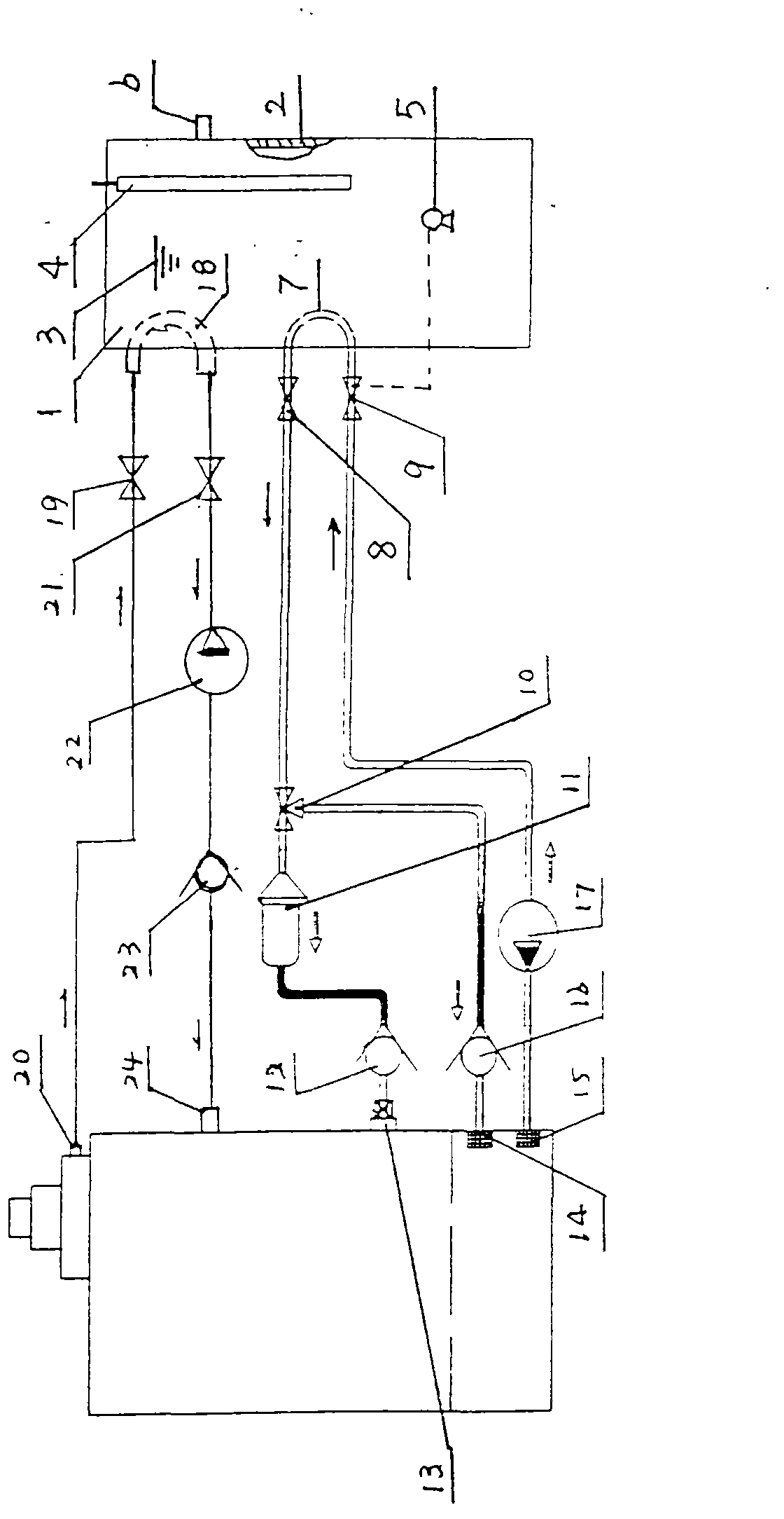 Waste heat recycling device for engine oil of automobile