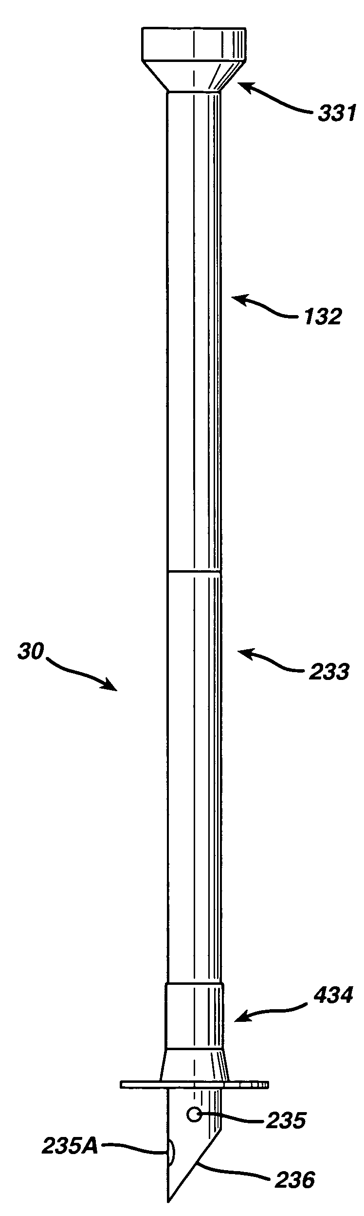 Method for accessing an operative space