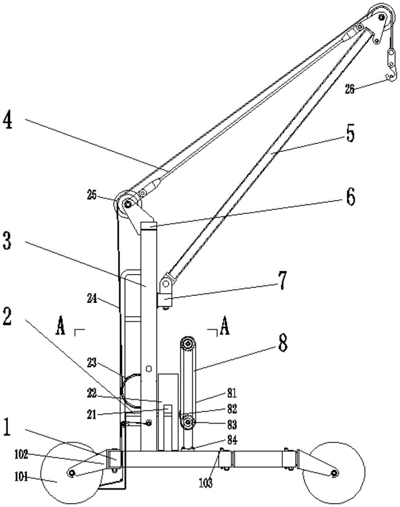 a miniature crane