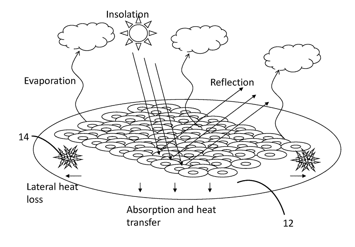 Systems for maintaining and/or decreasing water temperature using high albedo materials