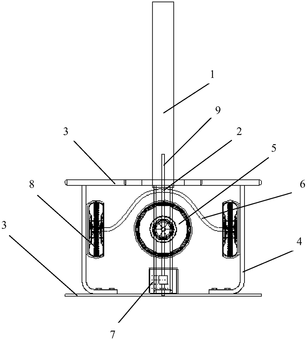 Aeroelastic model testing device based on gas rigidity