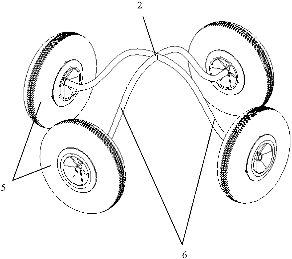 Aeroelastic model testing device based on gas rigidity