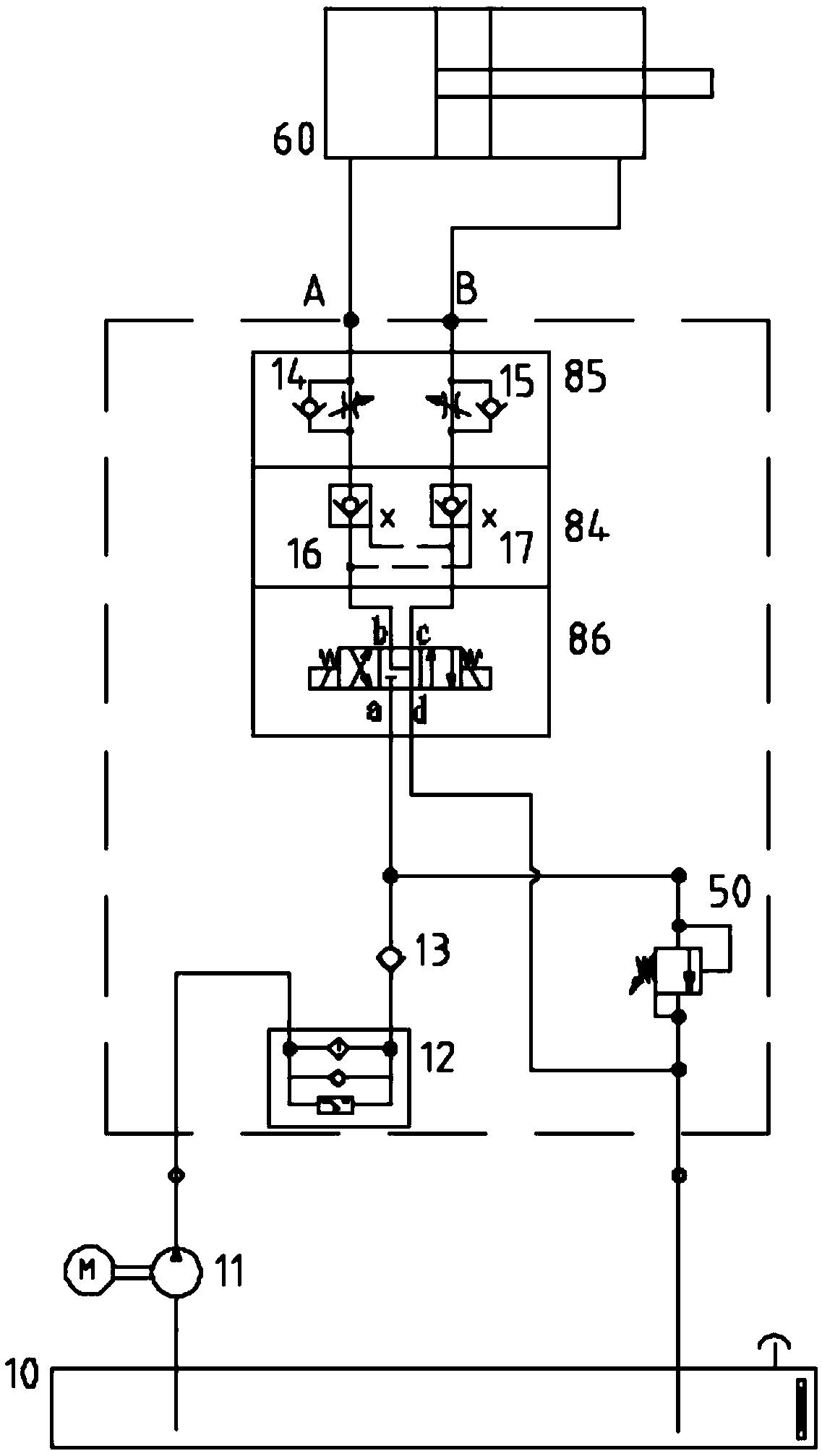 Compact type oil cylinder hydraulic driving system