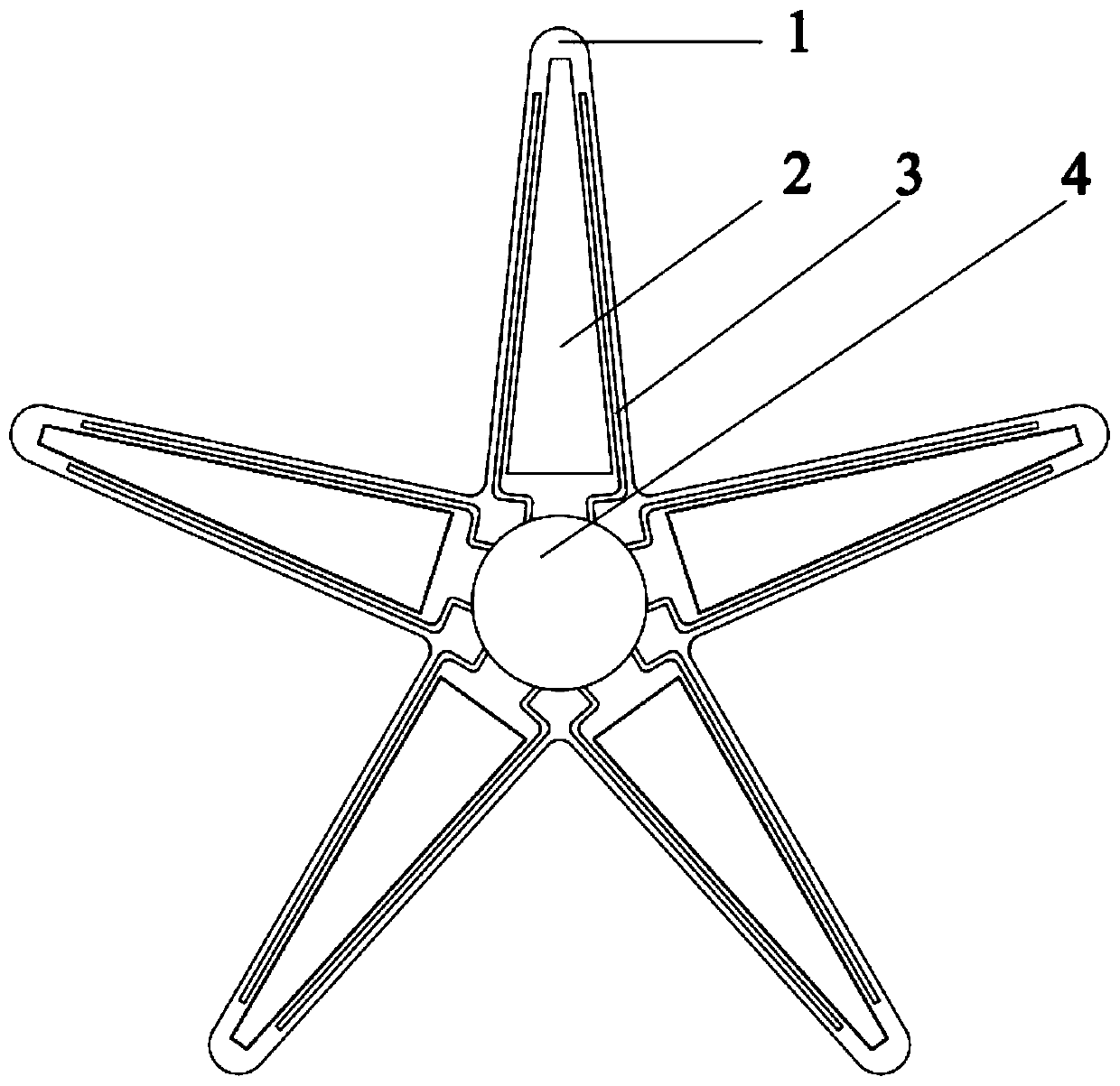 Seastar-like soft robot driven by shape memory polymer and its control method