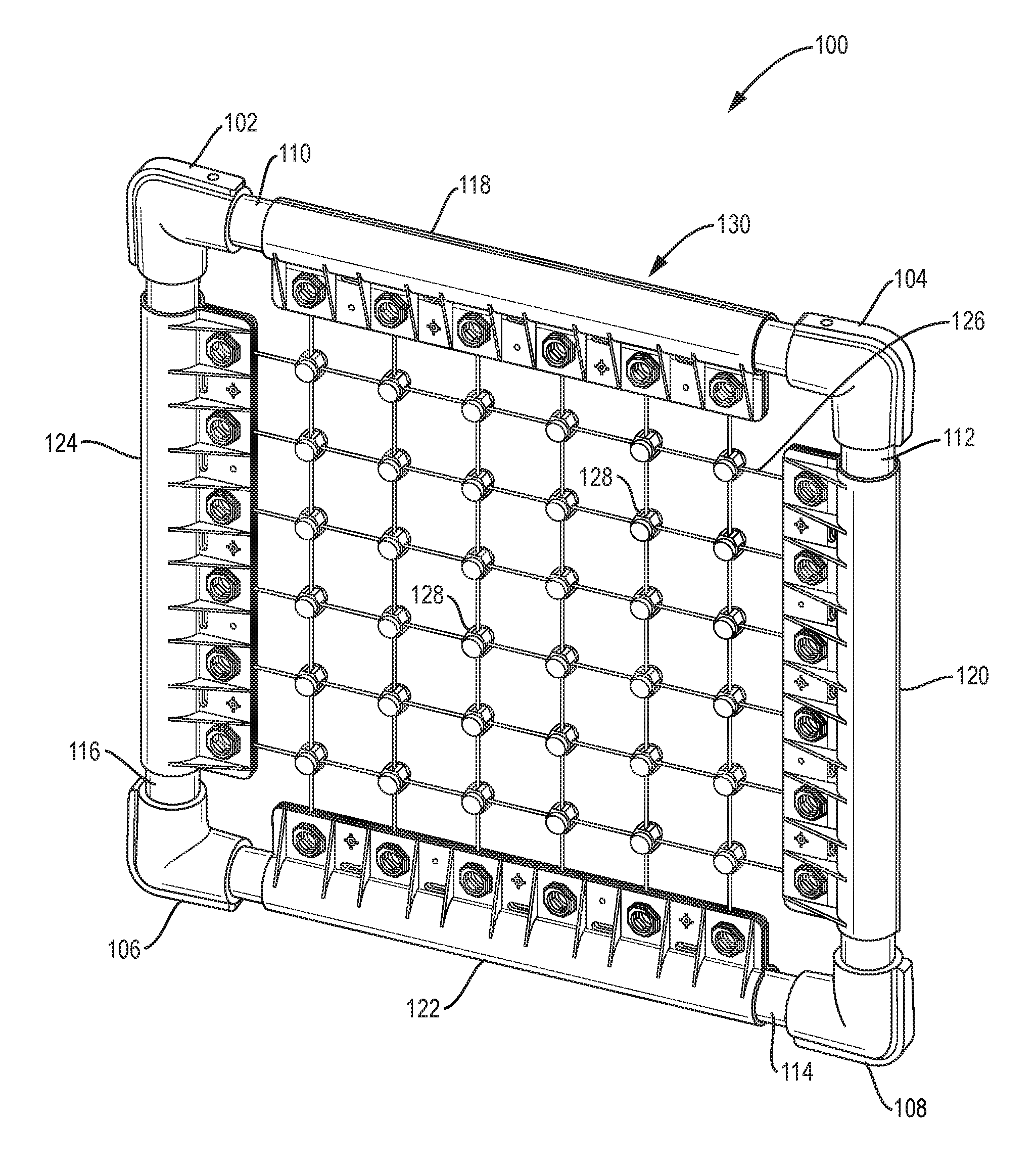 Light weight rocket propelled grenade net protection system and manufacturing process