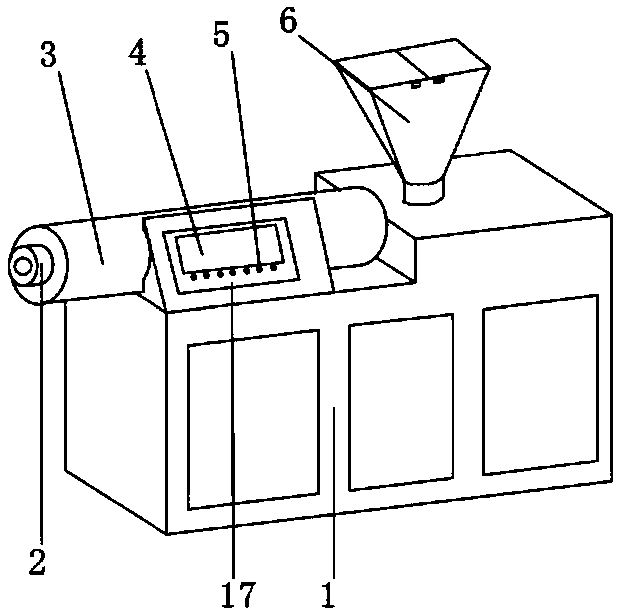 Feeding device of full-automatic extruder