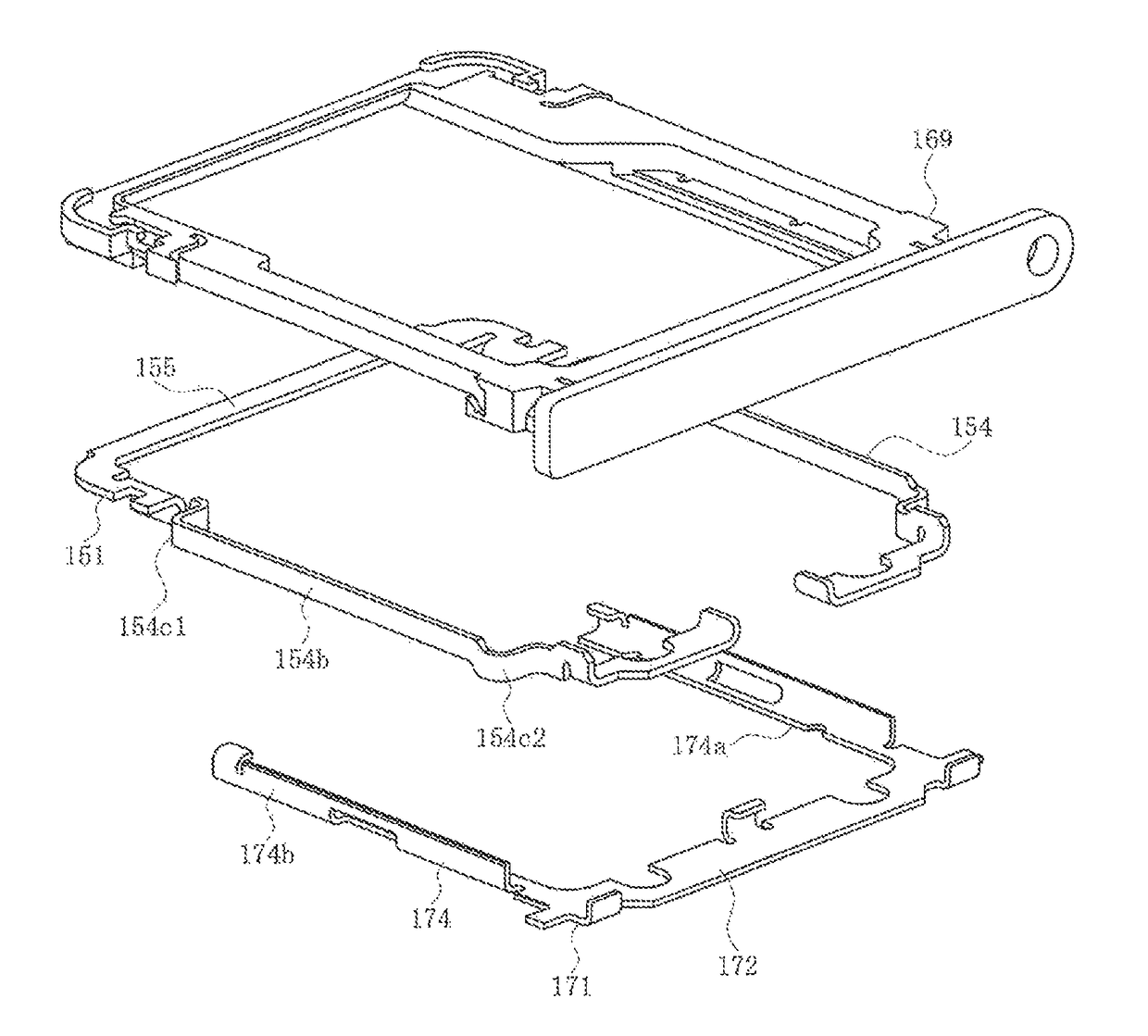 Card holding member and card connector