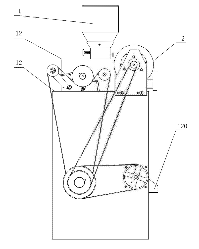 Compact type high-efficiency combined rice milling machine