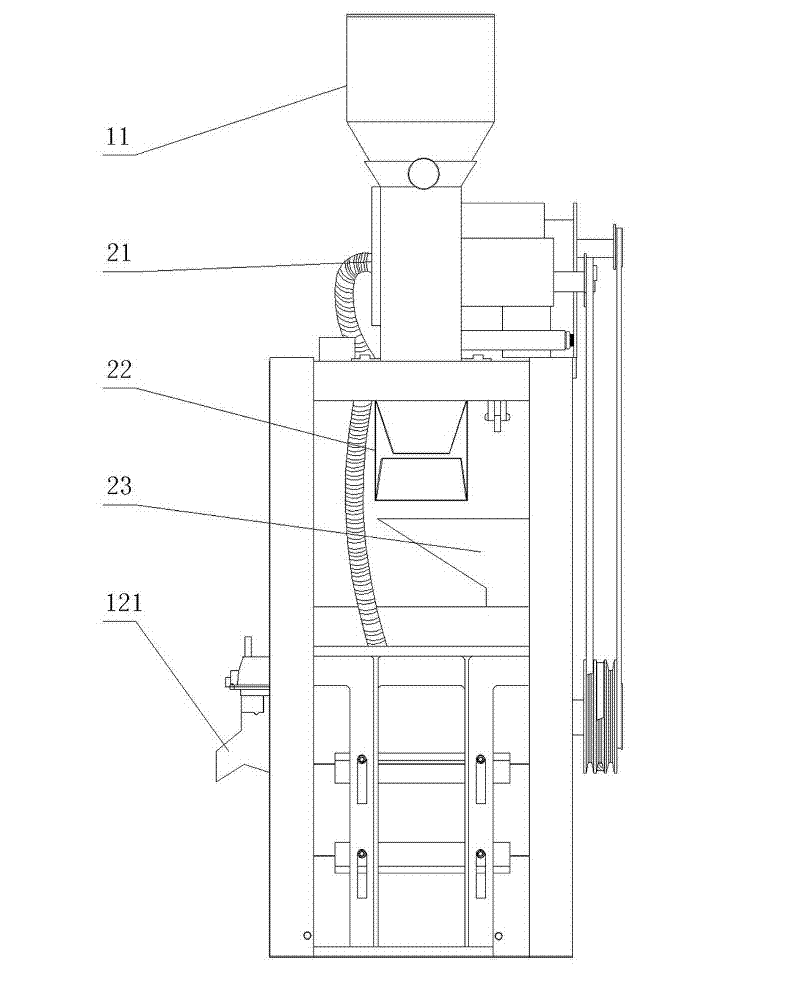 Compact type high-efficiency combined rice milling machine