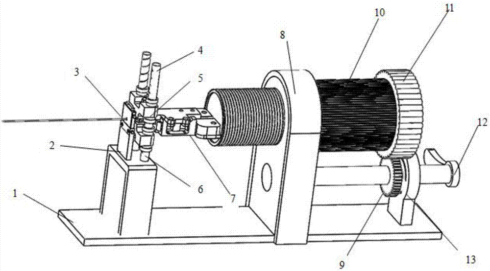 Optical fiber coating layer rotation stripping device