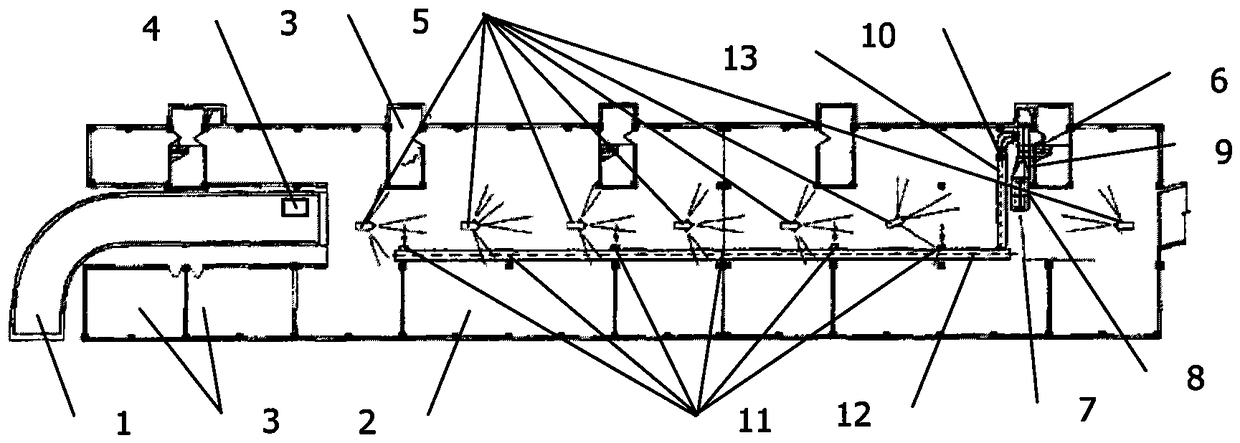 A kind of inductive ventilation and smoke exhaust system without ventilation duct and ventilation and smoke exhaust method