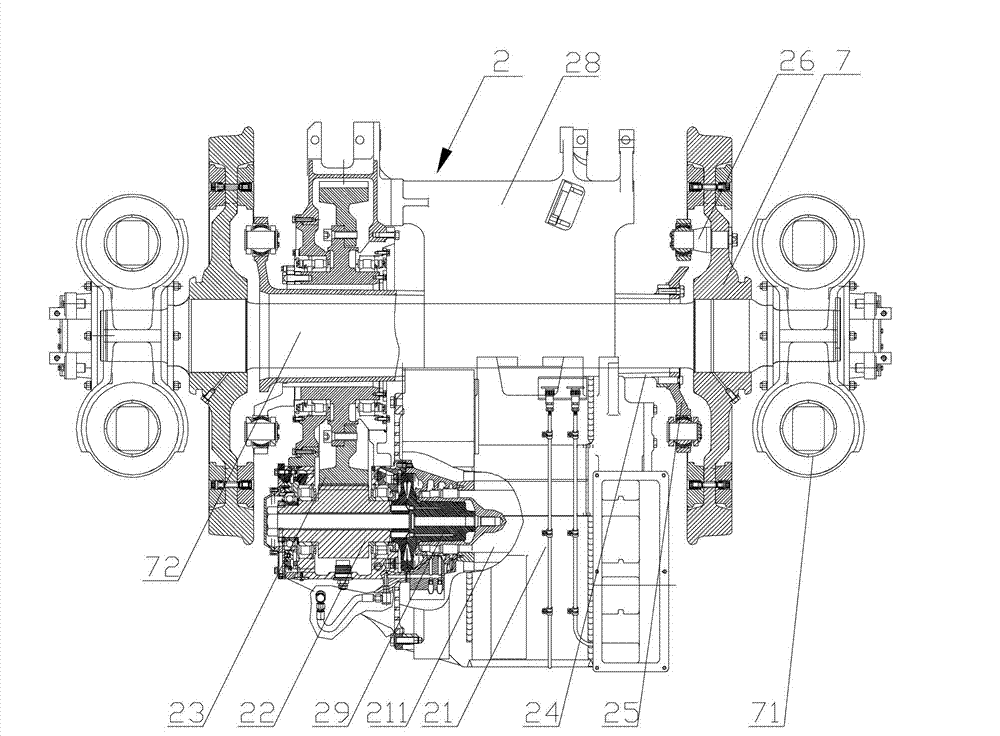 Three-axle bogie