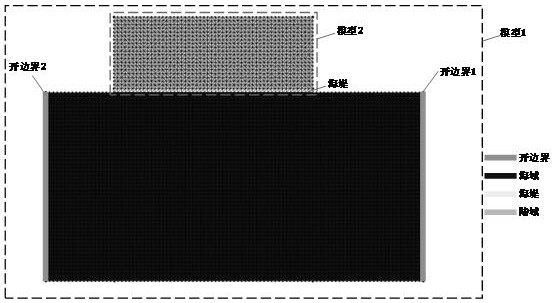 Dynamic inundation forecasting method for seawall diffuse burst under action of typhoon storm surge