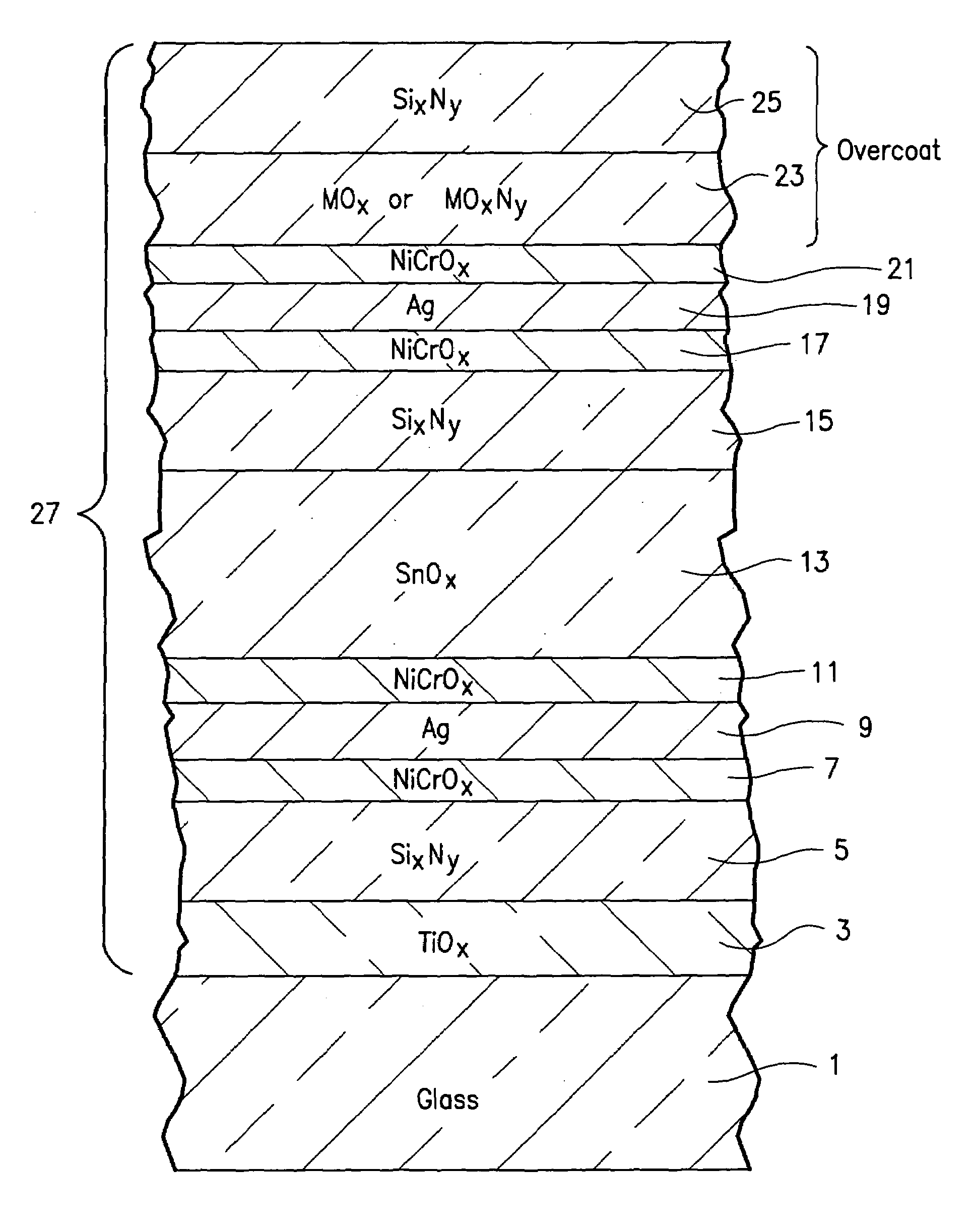 Heat treatable coated article with dual layer overcoat