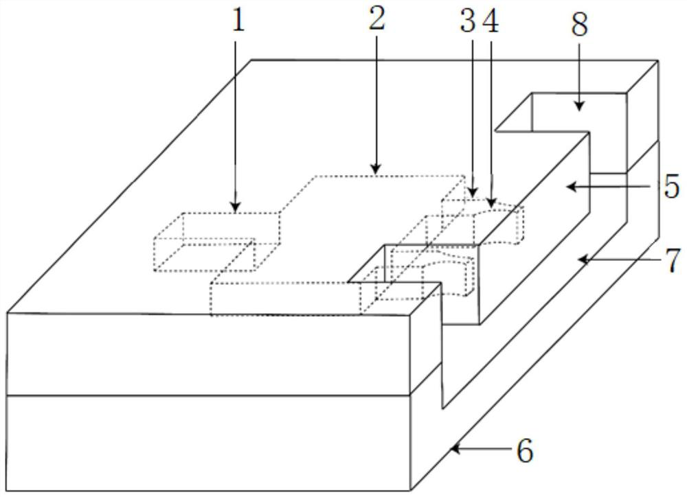 Double-cantilever inverted cone spot-size conversion structure for waveguide coupling