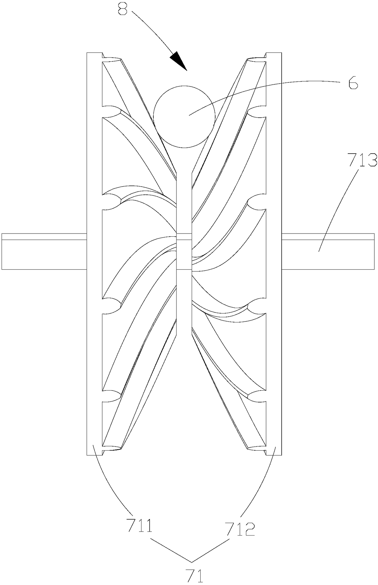 Secondary quenching treatment device and rod-shaped workpiece processing method