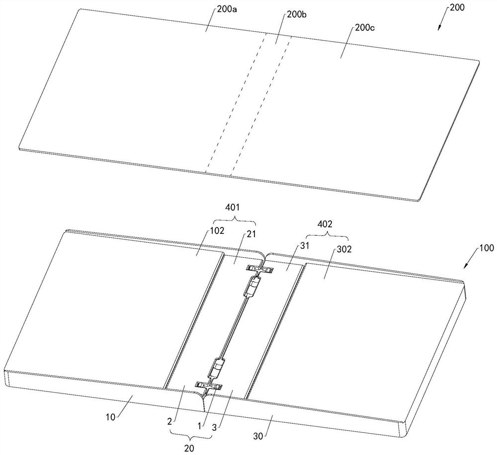 Folding device and electronic equipment