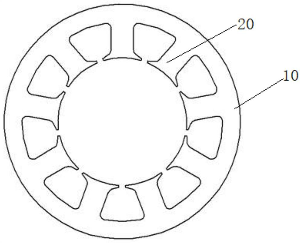 Stator core, winding type stator, concentrated winding motor and production method